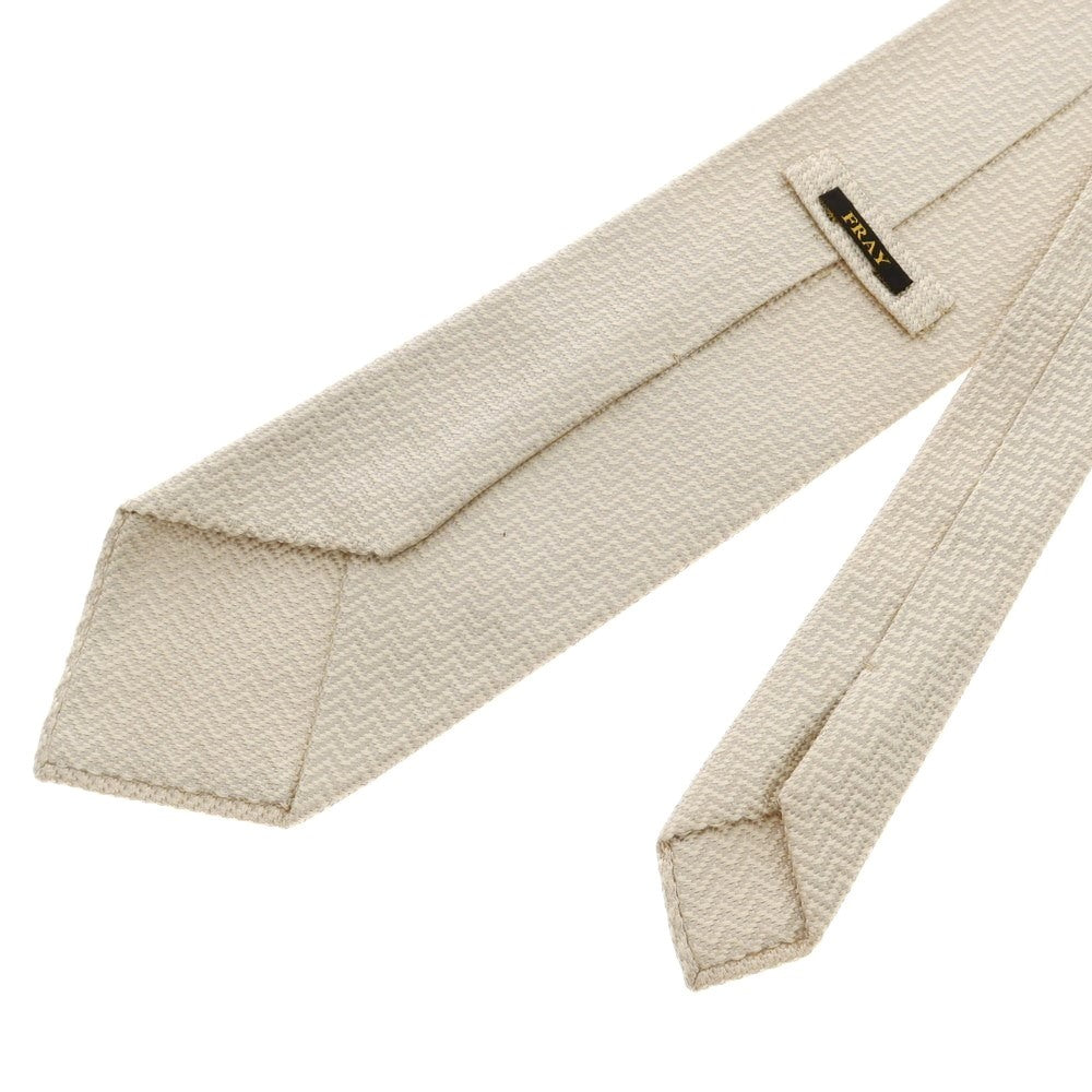 [Used] FRAY 3-fold silk plain tie off-white [Size -] [WHT] [S/S/A/W] [Condition Rank B] ​​[Men&