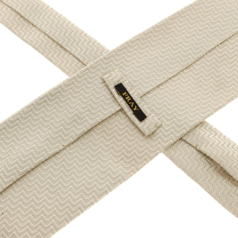 [Used] FRAY 3-fold silk plain tie off-white [Size -] [WHT] [S/S/A/W] [Condition Rank B] ​​[Men&