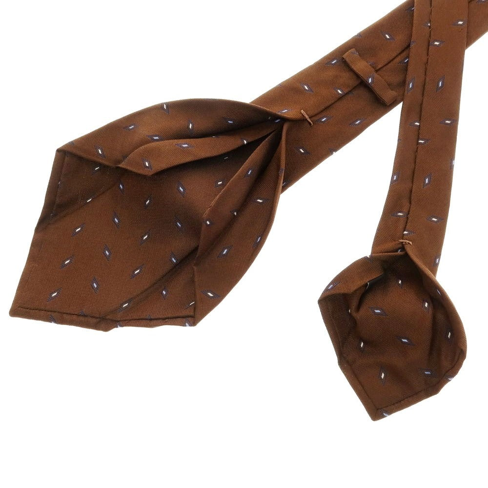 [Used] BARBA Quattro Pieghe Silk Small Pattern Necktie Brown x Blue [Size -] [BRW] [S/S/A/W] [Condition Rank B] ​​[Men&