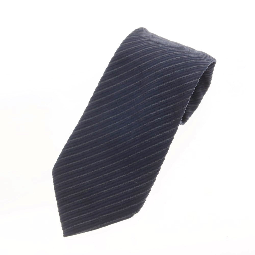 [Used] Les Copains 3-fold silk striped tie, navy [Size -] [NVY] [S/S/A/W] [Condition Rank B] ​​[Men&