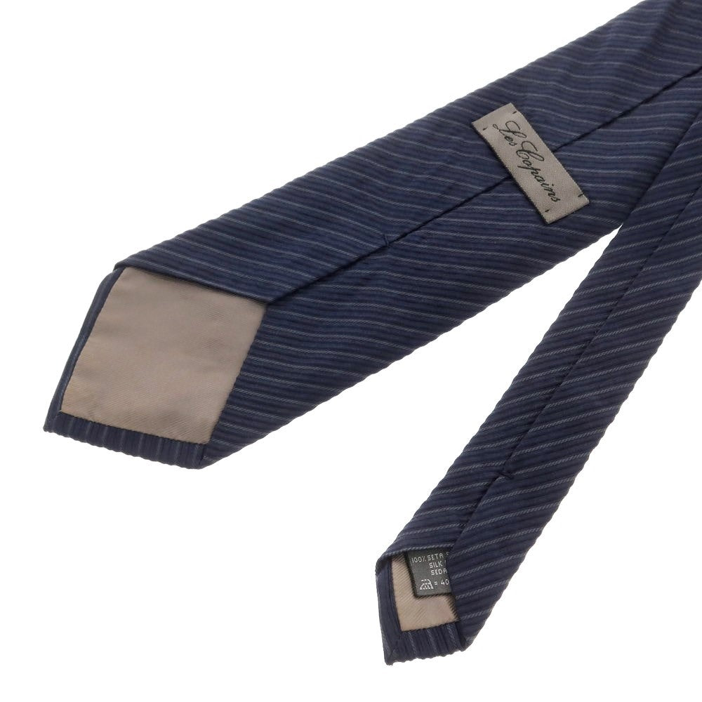 [Used] Les Copains 3-fold silk striped tie, navy [Size -] [NVY] [S/S/A/W] [Condition Rank B] ​​[Men&