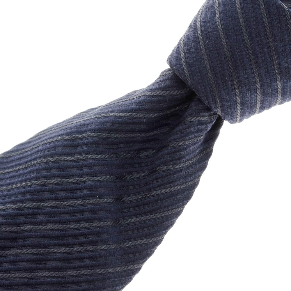 [Used] Les Copains 3-fold silk striped tie, navy [Size -] [NVY] [S/S/A/W] [Condition Rank B] ​​[Men&