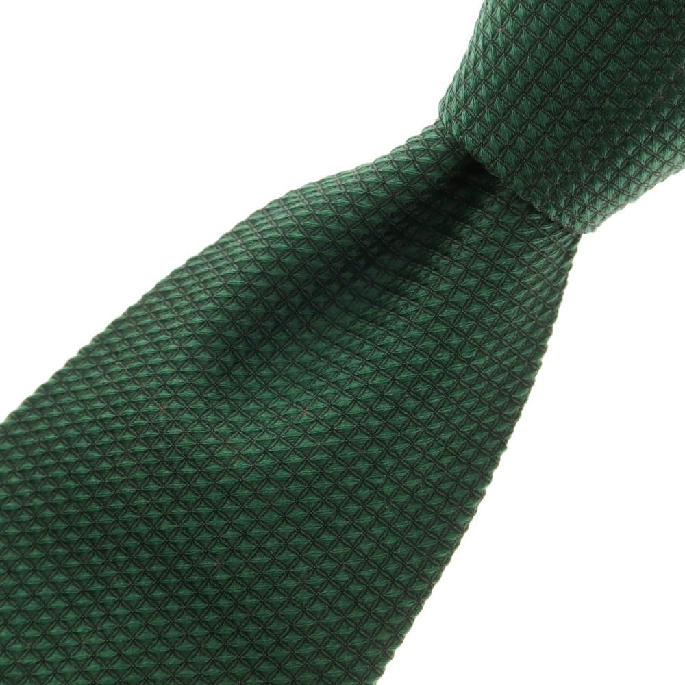 [Used] Les Copains 3-fold plain silk tie in deep green [Size -] [GRN] [S/S/A/W] [Condition B] [Men&