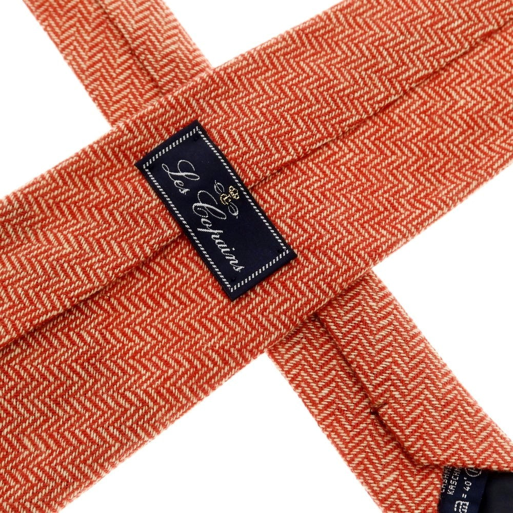 [Used] Les Copains 3-fold cashmere plain tie, red orange x beige [Size -] [ORG] [A/W] [Condition Rank B] ​​[Men&