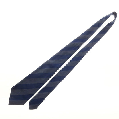 [Used] Manifatture Cravatte Quattro Pieghe Silk Wool Striped Tie Navy [Size -] [NVY] [A/W] [Condition Rank C] [Men&