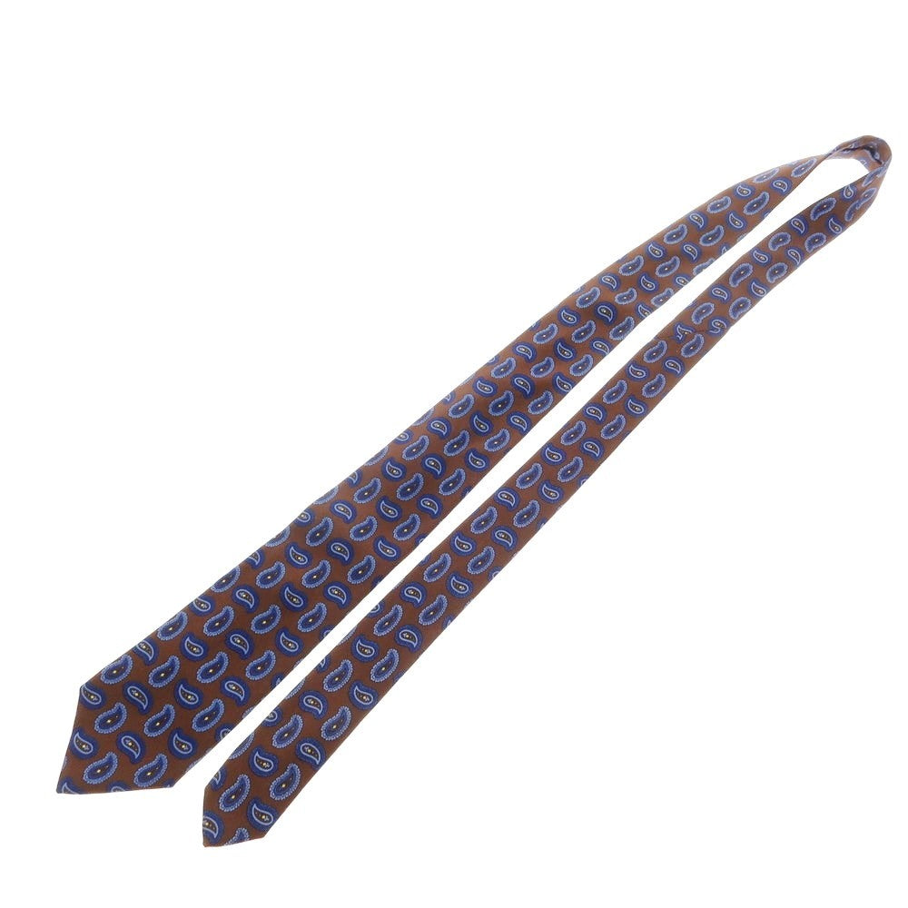 [Used] Manifatture Cravatte 3-fold silk paisley necktie brown x navy [Size -] [BRW] [S/S/A/W] [Condition Rank B] ​​[Men&