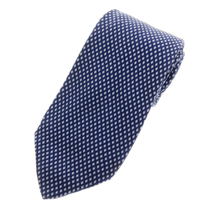 [Used] Manifatture Cravatte 3-fold silk small pattern necktie, navy x white [Size -] [NVY] [S/S/A/W] [Condition Rank B] ​​[Men&