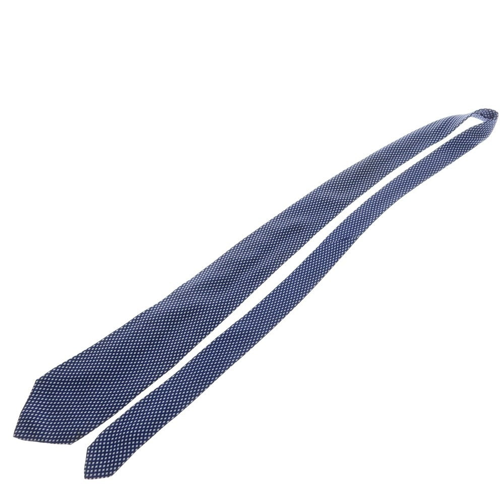 [Used] Manifatture Cravatte 3-fold silk small pattern necktie, navy x white [Size -] [NVY] [S/S/A/W] [Condition Rank B] ​​[Men&