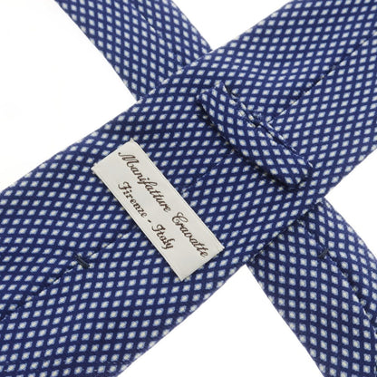 [Used] Manifatture Cravatte 3-fold silk small pattern necktie, navy x white [Size -] [NVY] [S/S/A/W] [Condition Rank B] ​​[Men&