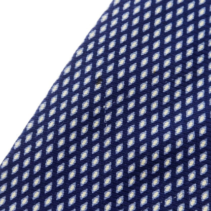 [Used] Manifatture Cravatte 3-fold silk small pattern necktie, navy x white [Size -] [NVY] [S/S/A/W] [Condition Rank B] ​​[Men&