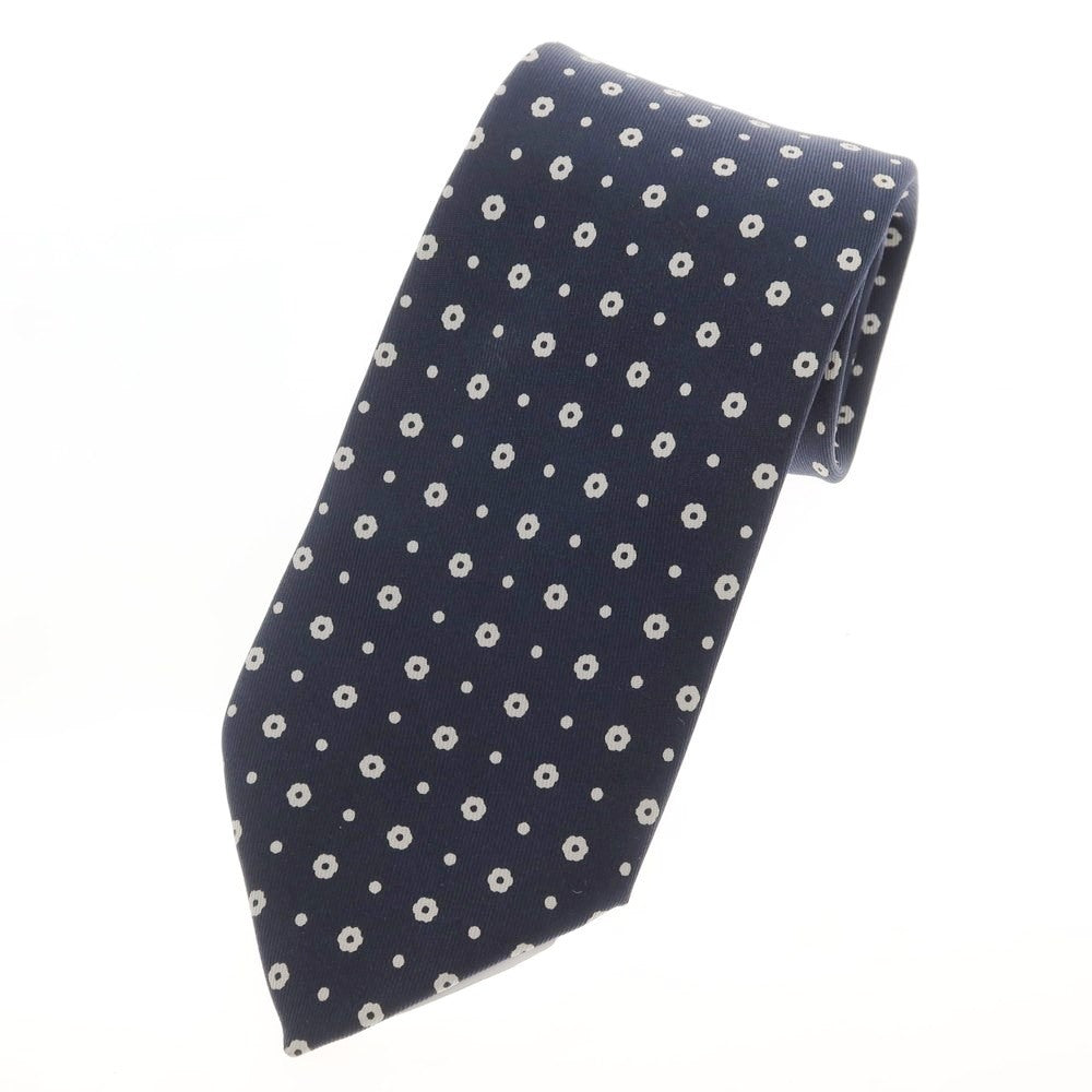 [Used] Stefano Bigi 3-fold silk small pattern tie, navy [Size -] [NVY] [S/S/A/W] [Condition Rank B] ​​[Men&