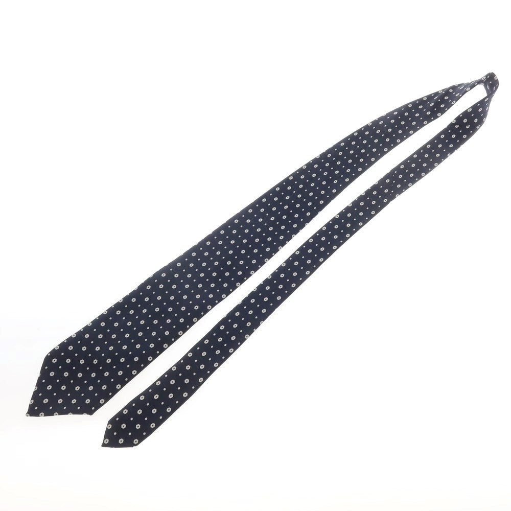 [Used] Stefano Bigi 3-fold silk small pattern tie, navy [Size -] [NVY] [S/S/A/W] [Condition Rank B] ​​[Men&