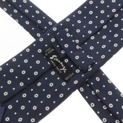 [Used] Stefano Bigi 3-fold silk small pattern tie, navy [Size -] [NVY] [S/S/A/W] [Condition Rank B] ​​[Men&