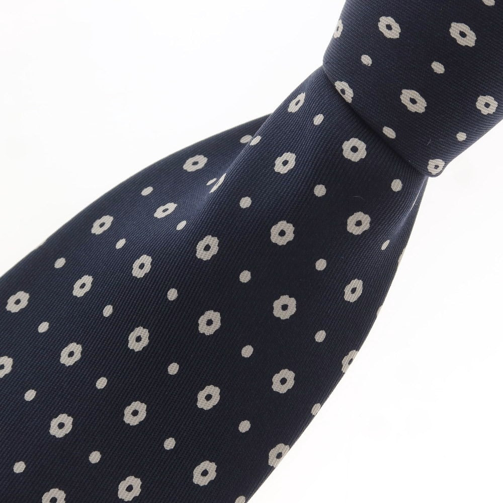 [Used] Stefano Bigi 3-fold silk small pattern tie, navy [Size -] [NVY] [S/S/A/W] [Condition Rank B] ​​[Men&