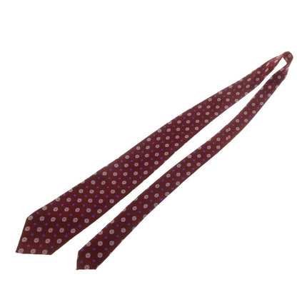 [Used] Stefano Bigi 3-fold silk small pattern tie Bordeaux [Size -] [RED] [S/S/A/W] [Condition Rank B] ​​[Men&