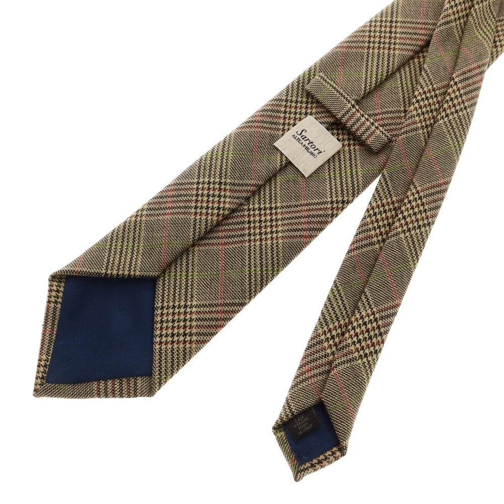 [Used] Altea 3-fold wool checkered tie, brown x green [Size -] [BRW] [A/W] [Condition Rank B] ​​[Men&