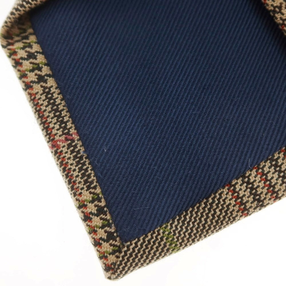 [Used] Altea 3-fold wool checkered tie, brown x green [Size -] [BRW] [A/W] [Condition Rank B] ​​[Men&