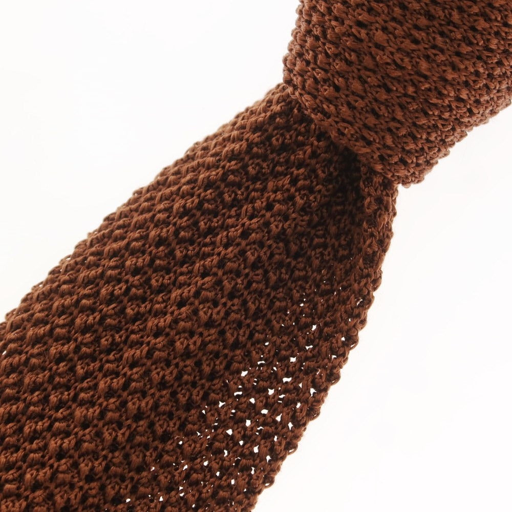 [Used] Sartoria Ring Silk Knit Tie Brown [Size -] [BRW] [S/S/A/W] [Condition Rank B] ​​[Men&