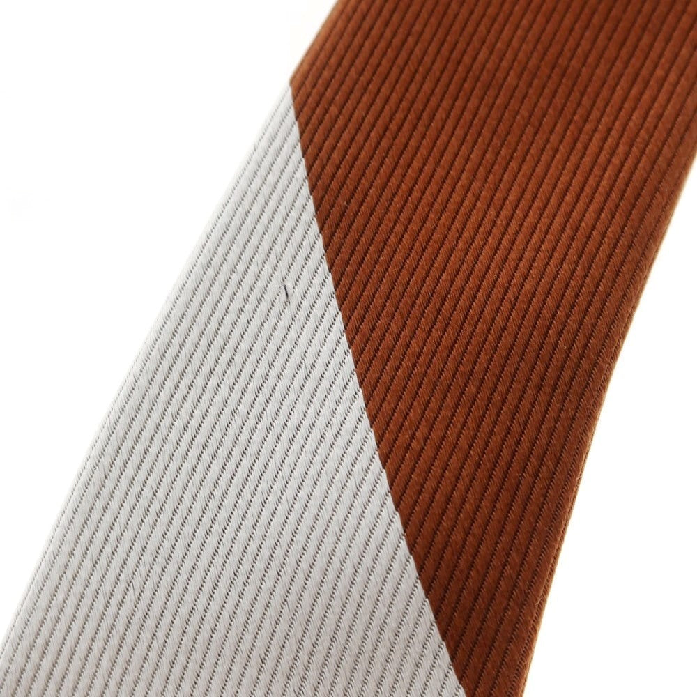 [Used] Nicky 3-fold silk striped tie, brown x silver [Size -] [BRW] [S/S/A/W] [Condition Rank C] [Men&