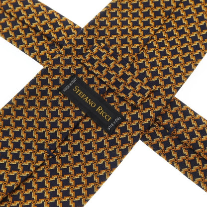 [Used] Stefano Ricci STEFANO RICCI 3-fold silk tie navy x orange [Size -] [NVY] [S/S/A/W] [Condition Rank B] ​​[Men&