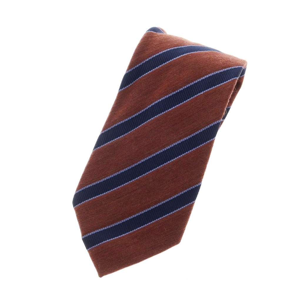 [Used] FRANCO BASSI 3-fold silk wool striped tie, dark burgundy [Size -] [RED] [A/W] [Condition Rank B] ​​[Men&