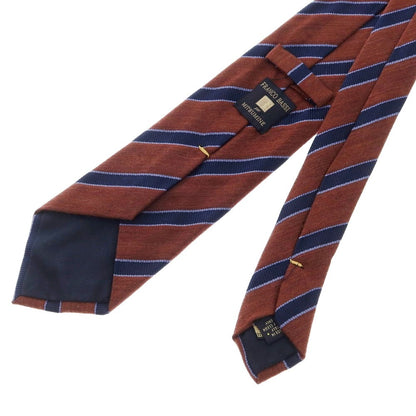 [Used] FRANCO BASSI 3-fold silk wool striped tie, dark burgundy [Size -] [RED] [A/W] [Condition Rank B] ​​[Men&