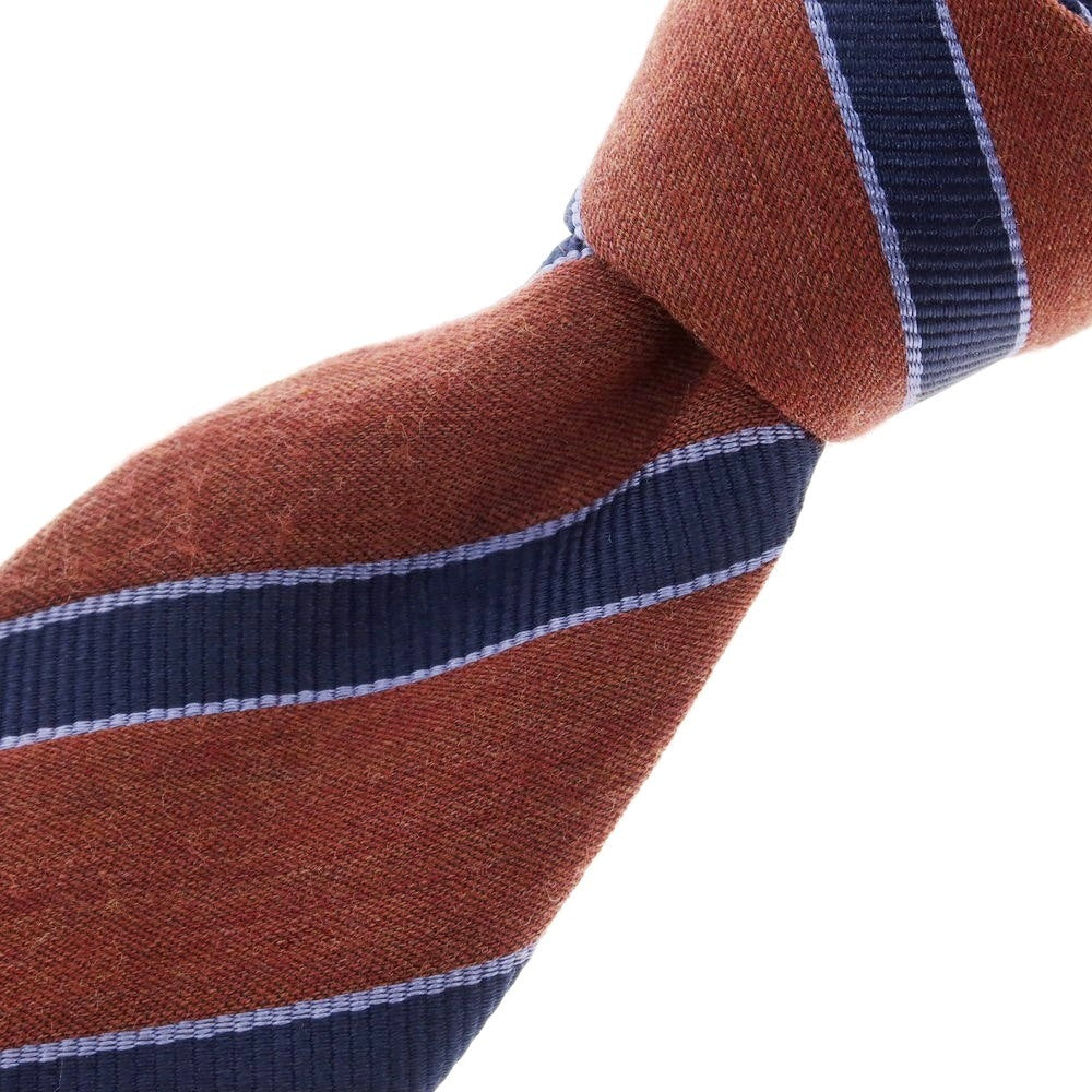 [Used] FRANCO BASSI 3-fold silk wool striped tie, dark burgundy [Size -] [RED] [A/W] [Condition Rank B] ​​[Men&