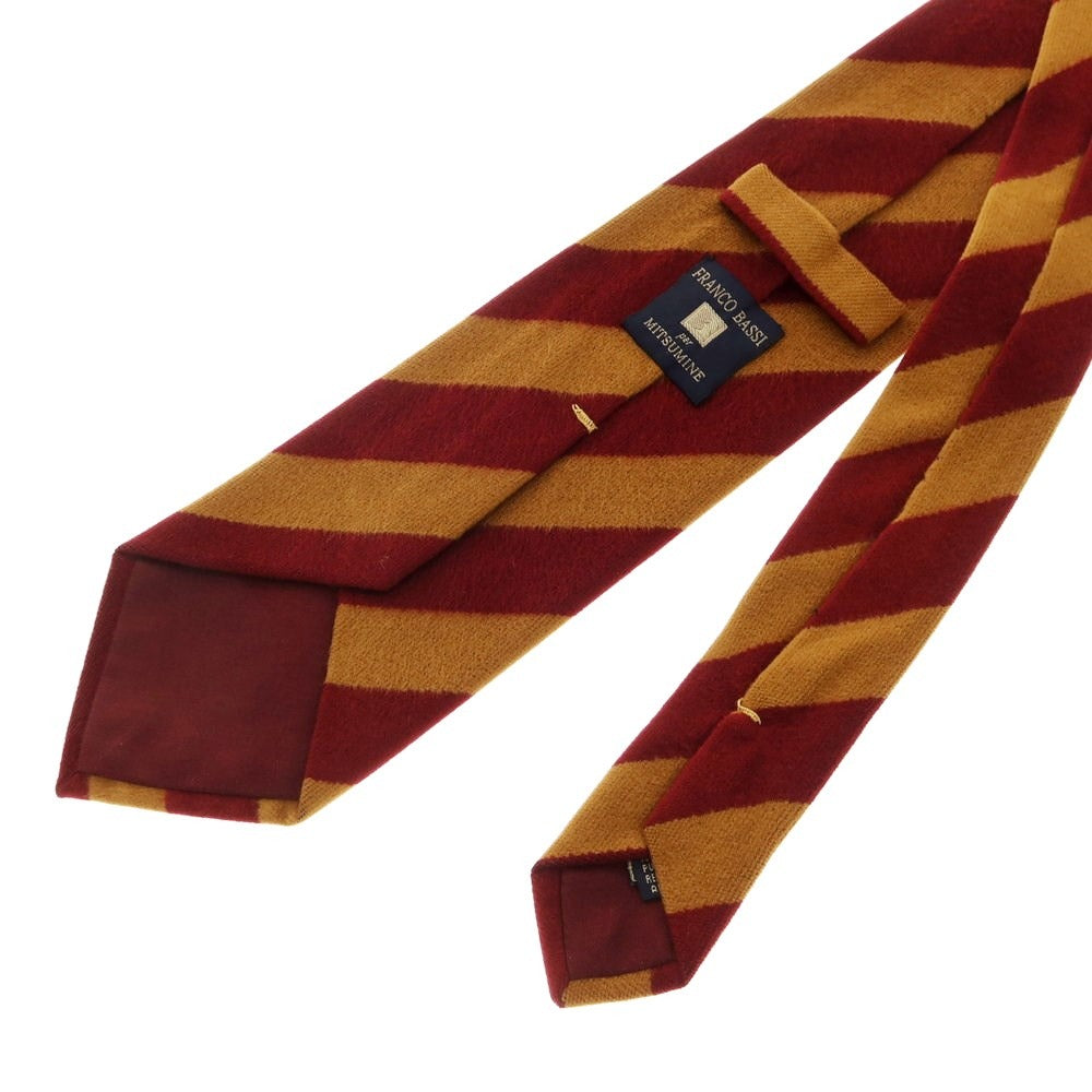 [Used] FRANCO BASSI 3-fold silk striped tie, Bordeaux x light brown [Size -] [RED] [A/W] [Condition Rank B] ​​[Men&