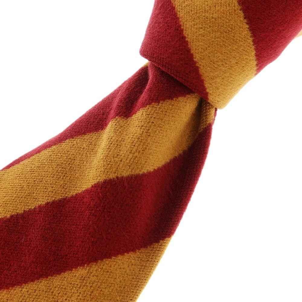 [Used] FRANCO BASSI 3-fold silk striped tie, Bordeaux x light brown [Size -] [RED] [A/W] [Condition Rank B] ​​[Men&