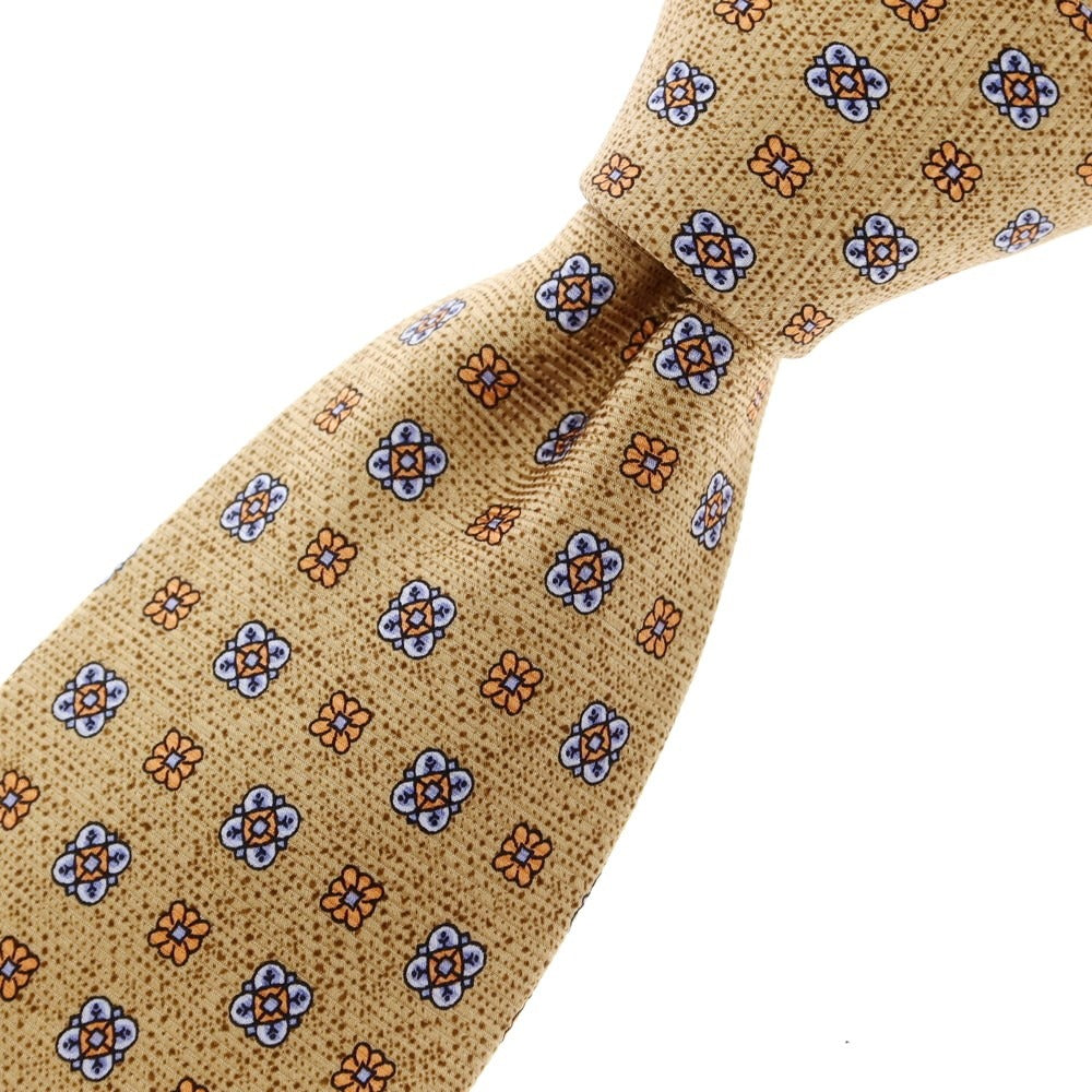 [Used] Mattabisch 3-fold silk small pattern tie, light brown x orange [Size -] [BRW] [S/S/A/W] [Condition Rank A] [Men&