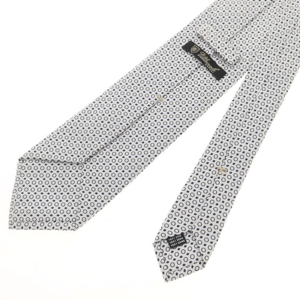 [Used] ULTURALE 3-fold silk small pattern tie, white x navy [Size -] [WHT] [S/S/A/W] [Condition Rank A] [Men&