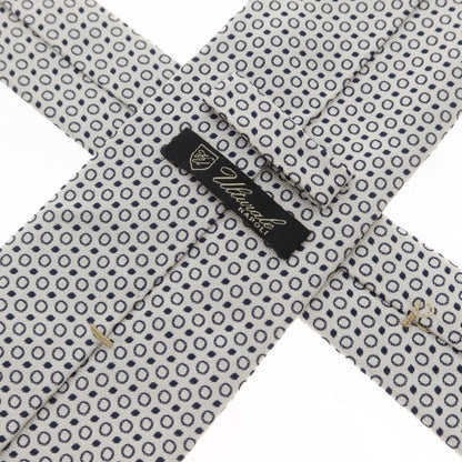 [Used] ULTURALE 3-fold silk small pattern tie, white x navy [Size -] [WHT] [S/S/A/W] [Condition Rank A] [Men&