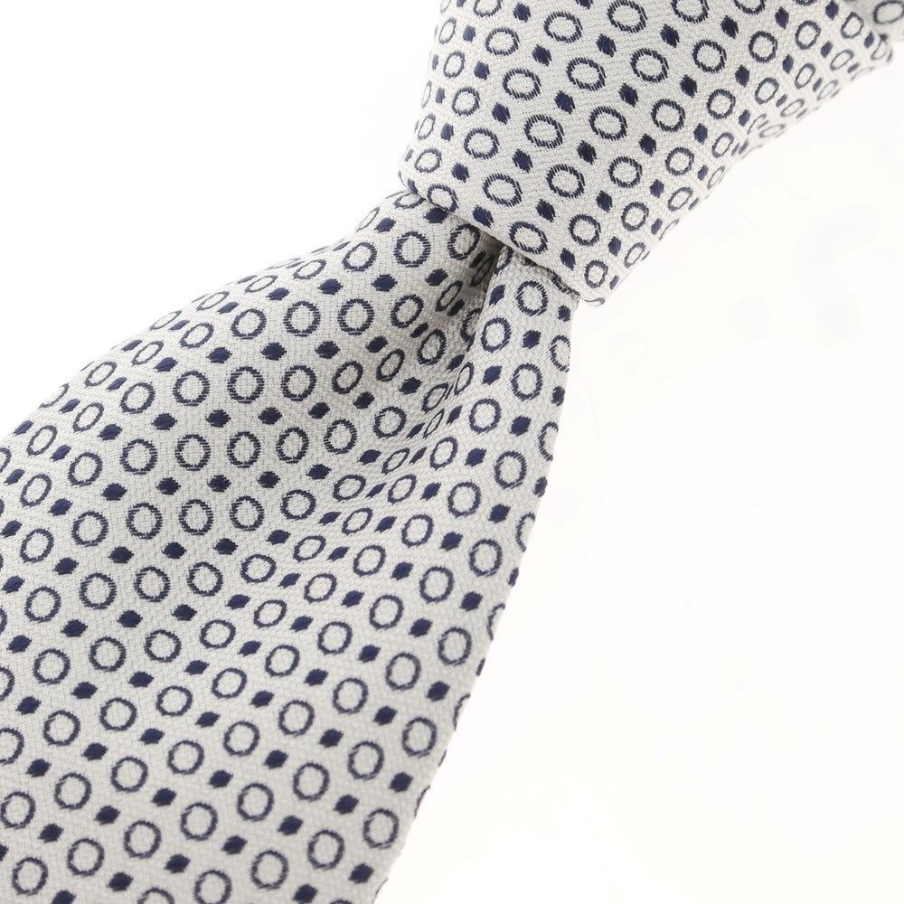 [Used] ULTURALE 3-fold silk small pattern tie, white x navy [Size -] [WHT] [S/S/A/W] [Condition Rank A] [Men&