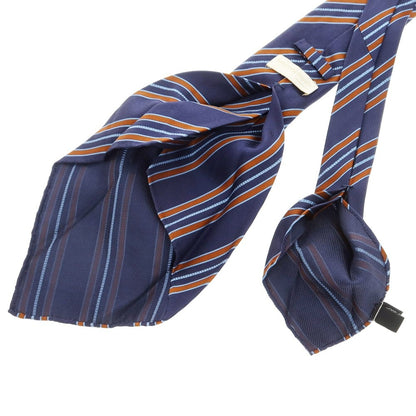 [Used] Rigatti Sette Pieghe Silk Striped Necktie Navy x Dark Orange [Size -] [NVY] [S/S/A/W] [Condition Rank B] ​​[Men&