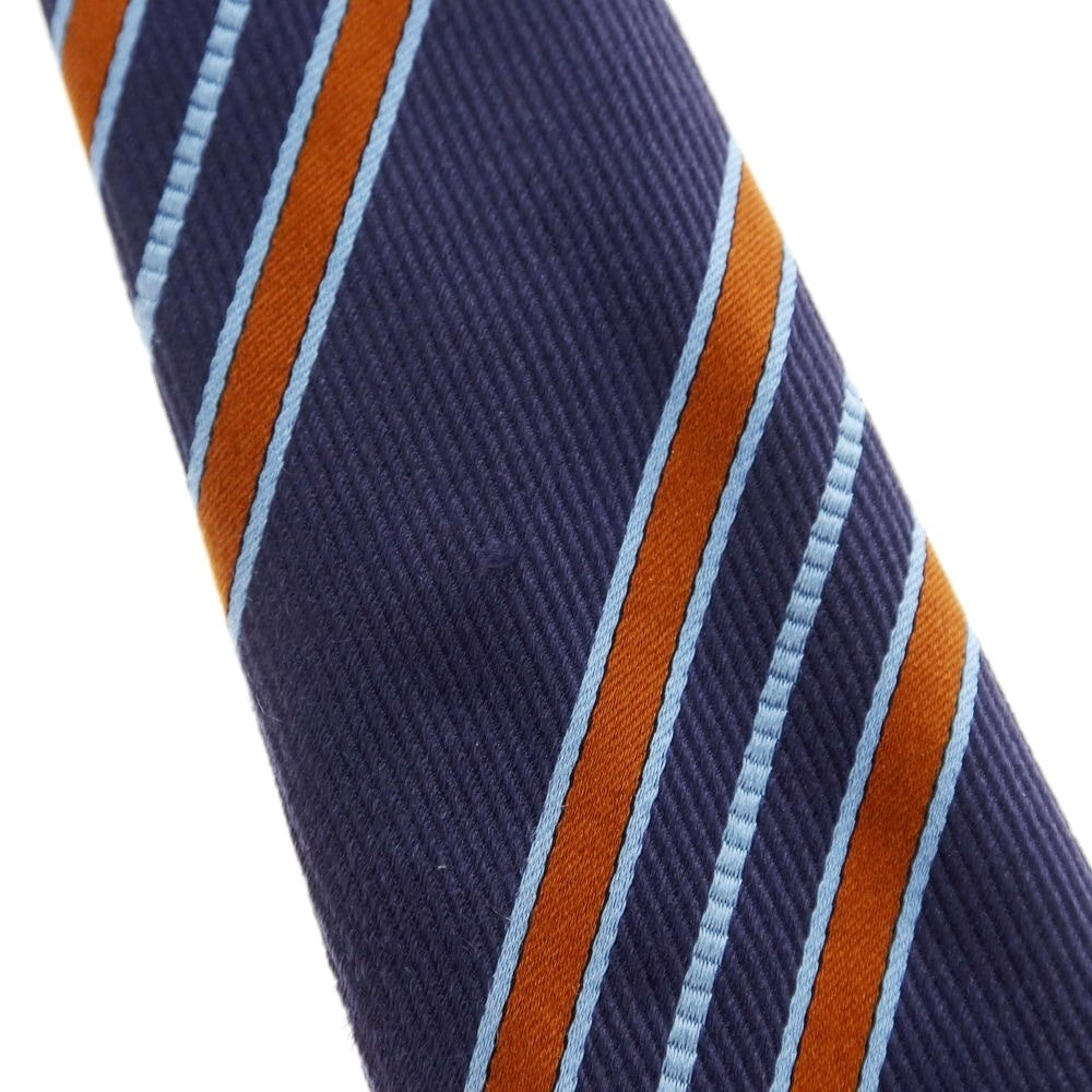 [Used] Rigatti Sette Pieghe Silk Striped Necktie Navy x Dark Orange [Size -] [NVY] [S/S/A/W] [Condition Rank B] ​​[Men&