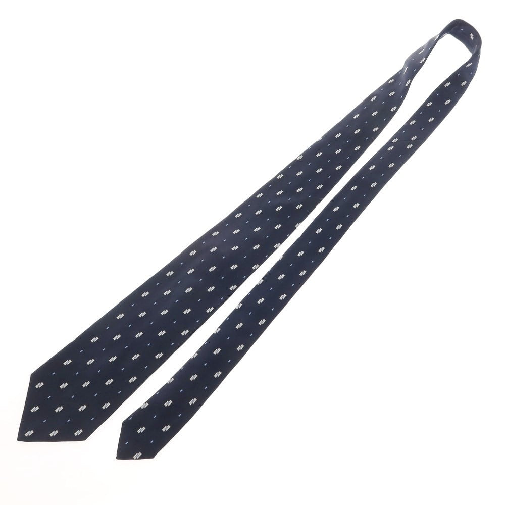 [Used] Luigi Borrelli Quattro Pieghe Silk Small Pattern Necktie Navy [Size -] [NVY] [S/S/A/W] [Condition Rank B] ​​[Men&