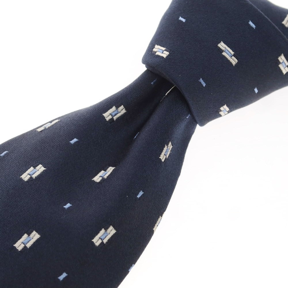 [Used] Luigi Borrelli Quattro Pieghe Silk Small Pattern Necktie Navy [Size -] [NVY] [S/S/A/W] [Condition Rank B] ​​[Men&