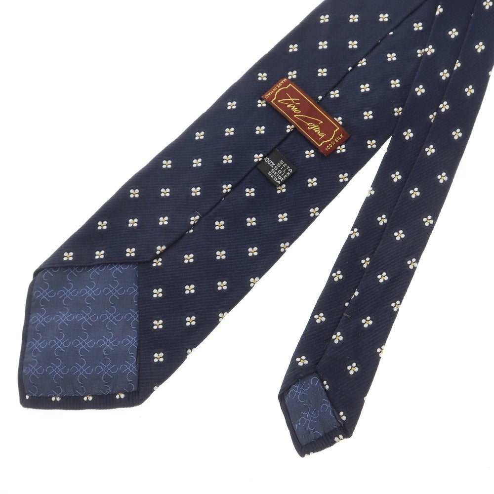 [Used] TINO COSMA 3-fold silk small pattern tie, navy [Size -] [NVY] [S/S/A/W] [Condition Rank B] ​​[Men&