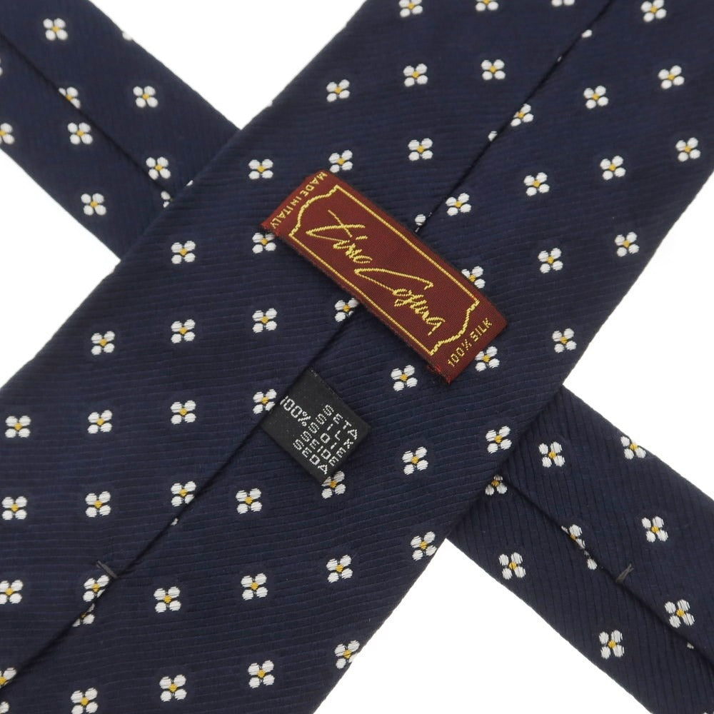 [Used] TINO COSMA 3-fold silk small pattern tie, navy [Size -] [NVY] [S/S/A/W] [Condition Rank B] ​​[Men&