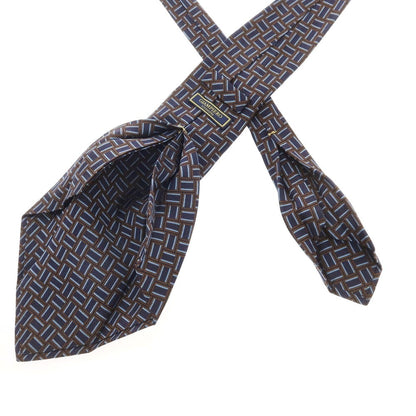 [Used] GIAMPIERO Quattro Pieghe Silk Necktie Navy x Brown [Size -] [NVY] [S/S/A/W] [Condition Rank B] ​​[Men&