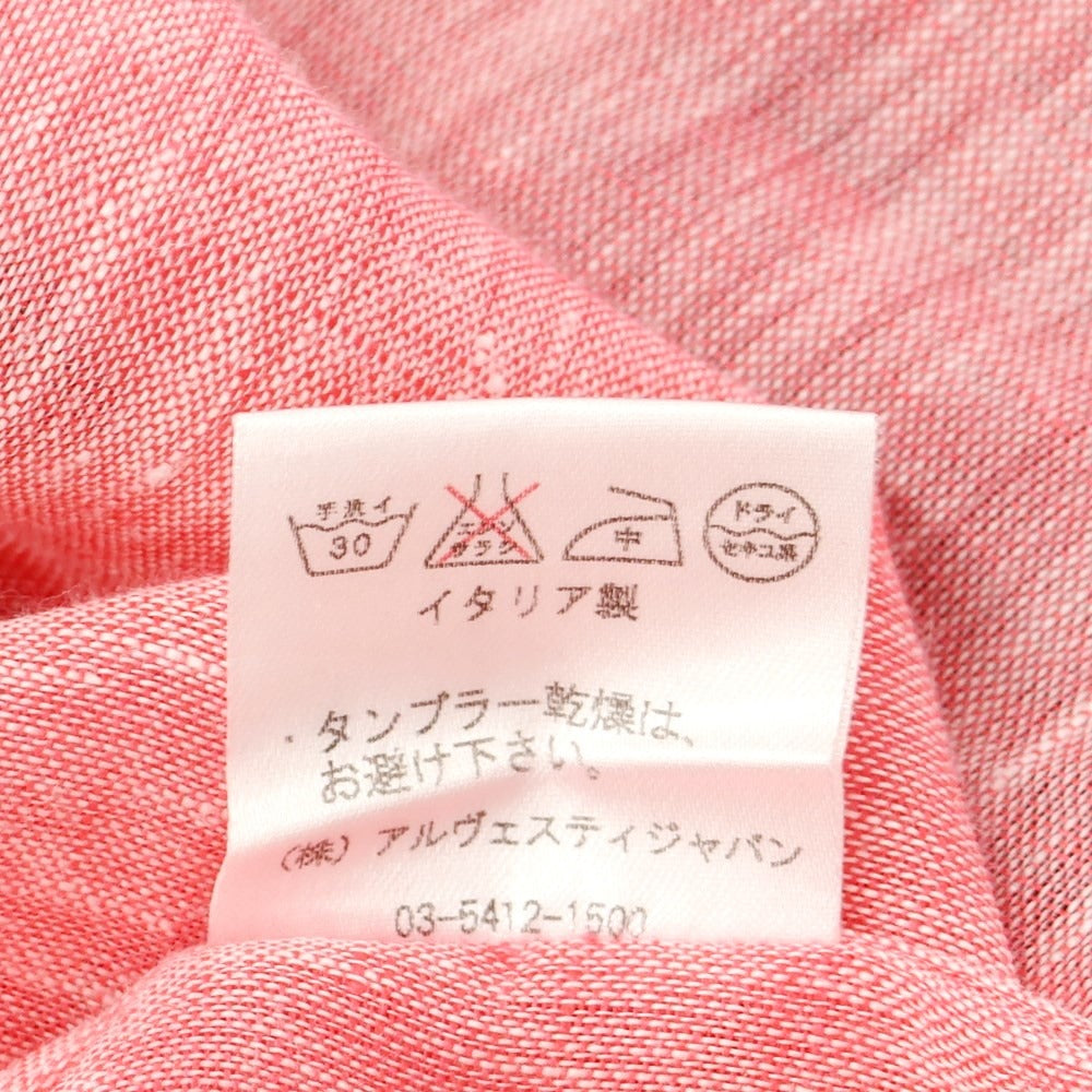 【中古】チリエッロ CIRIELLO リネン 七分袖 カプリシャツ 半袖シャツ
 ピンク【サイズ39】【PNK】【S/S】【状態ランクD】【メンズ】
【759572】
[CPD]