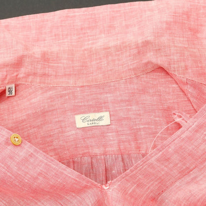 [Used] CIRIELLO Linen 3/4 Sleeve Capri Shirt, Short Sleeve Shirt
 Pink [Size 39] [PNK] [S/S] [Condition Rank D] [Men&