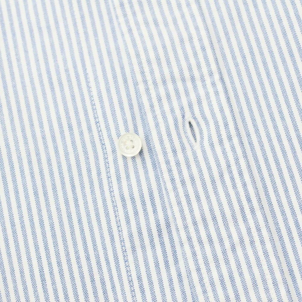 [Used] BEAMS Cotton Button-down Short Sleeve Shirt White x Blue [Size L] [WHT] [S/S] [Condition Rank C] [Men&