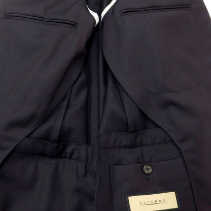 [Used] SARTORIA LATORRE Wool Tailored Jacket Dark Navy [44 Drop8R] [Condition Rank C] [Men&