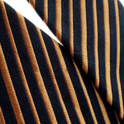 [Used] CHARVET Striped Silk Tri-Fold Striped Tie Navy x Light Brown [Condition Rank A] [Men&