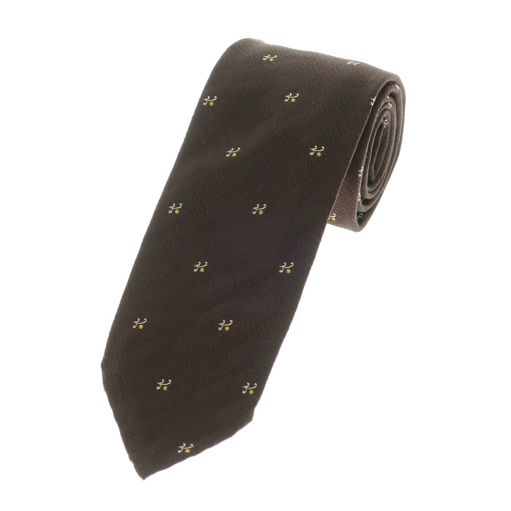 [Used] Atto Vannucci 3-fold silk small pattern tie brown x white [BRW] [S/S/A/W] [Condition rank B] ​​[Men&