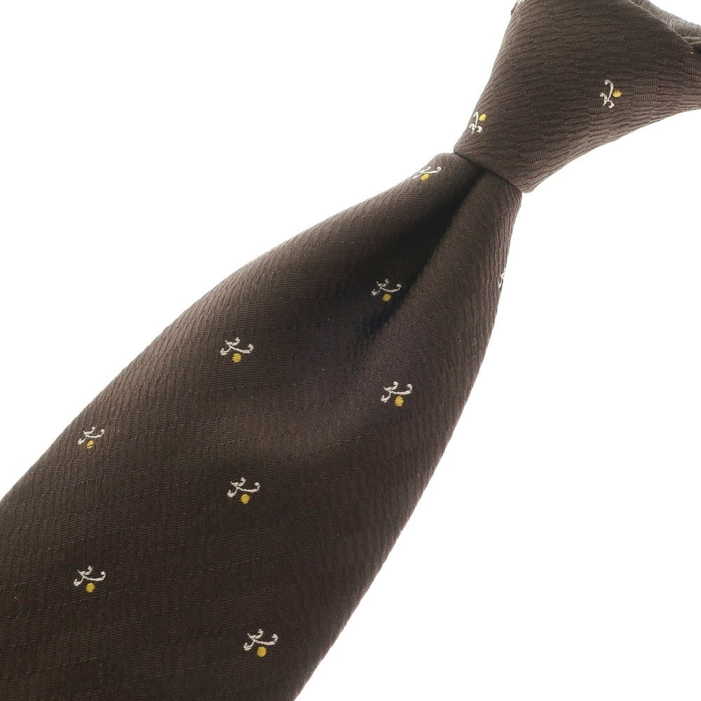 [Used] Atto Vannucci 3-fold silk small pattern tie brown x white [BRW] [S/S/A/W] [Condition rank B] ​​[Men&