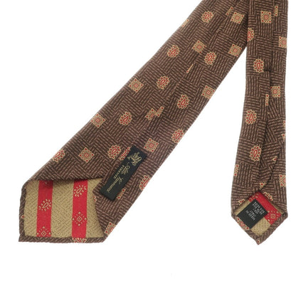 [Used] Atto Vannucci Sette Pieghe Silk Small Pattern Tie Brown x Red [BRW] [S/S/A/W] [Condition Rank A] [Men&