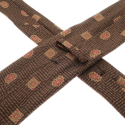 [Used] Atto Vannucci Sette Pieghe Silk Small Pattern Tie Brown x Red [BRW] [S/S/A/W] [Condition Rank A] [Men&