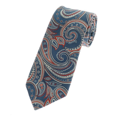 [Used] Franco Bassi FRANCO BASSI 3-fold silk paisley pattern tie blue x orange [BLU] [S/S/A/W] [Condition rank A] [Men&